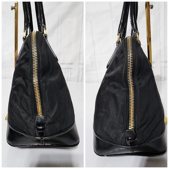 Authentic Prada Nylon and Saffiano Patent Leather Promenade Bag Black - Picture 6 of 13